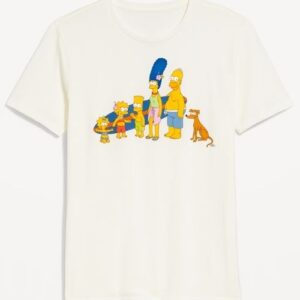 Deonte - The Simpsons Basic Graphic T-shirt In White For Men