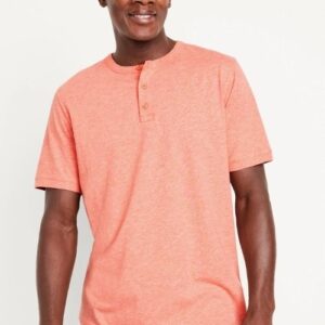 Deonte - Heather Red Basic Crew Neck T-Shirt For Men