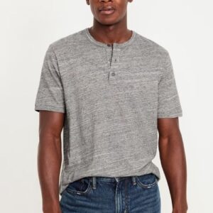 Deonte - Heather Gray Basic Crew Neck T-Shirt For Men